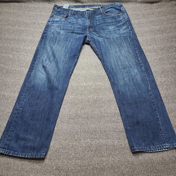 Levis 569 Jeans Mens 38x32 Blue Loose Straight Fit Denim Medium Wash Classic - Picture 1 of 9